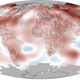 A map showing how temperature departed from average around the globe in 2017. Red means warmer than normal. Omg.